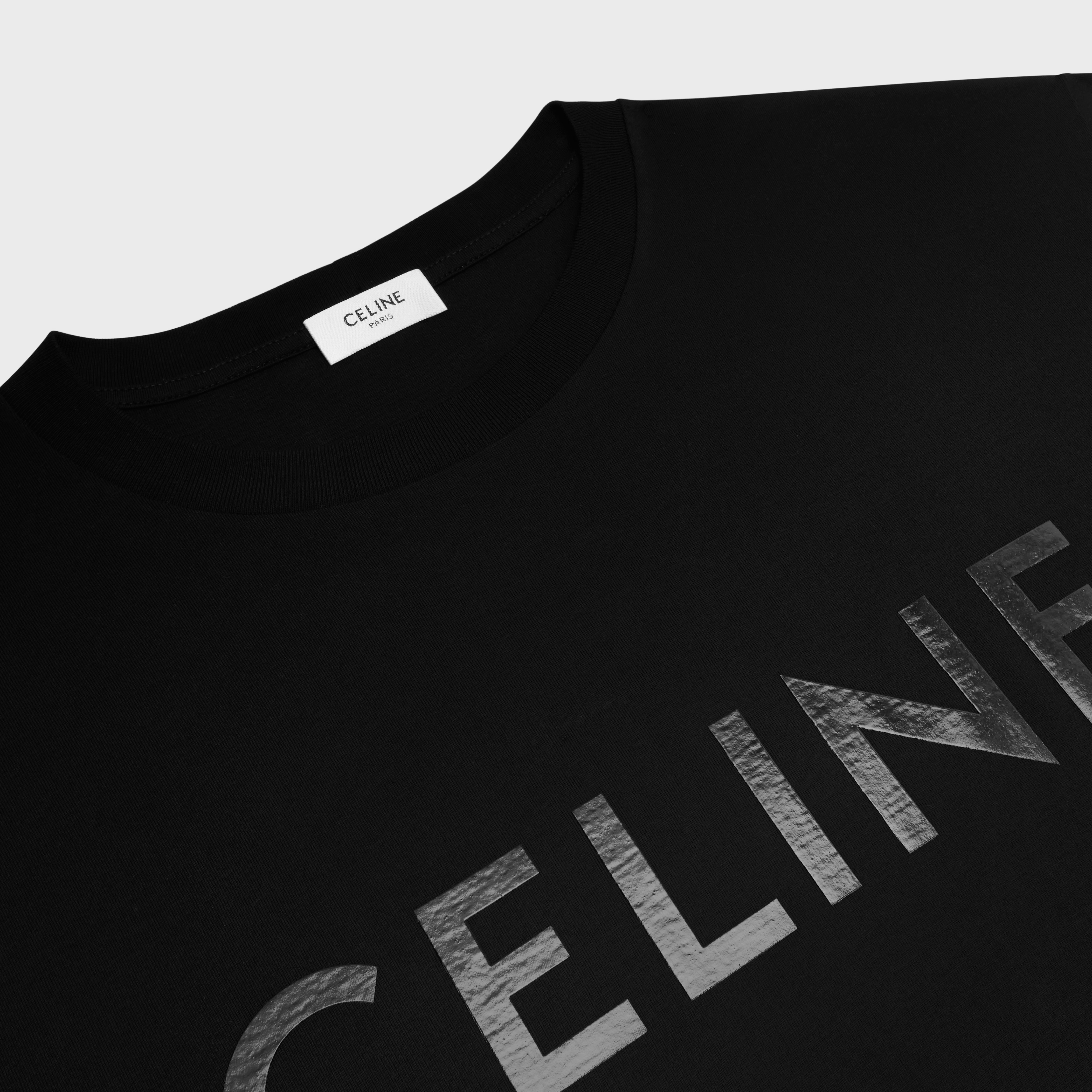 LOOSE CELINE VINYL T-SHIRT IN COTTON JERSEY - 3