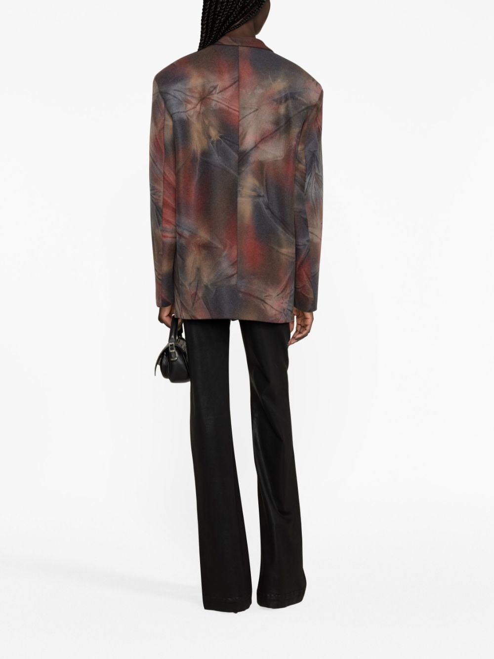 Glen tie-dye oversized blazer - 3