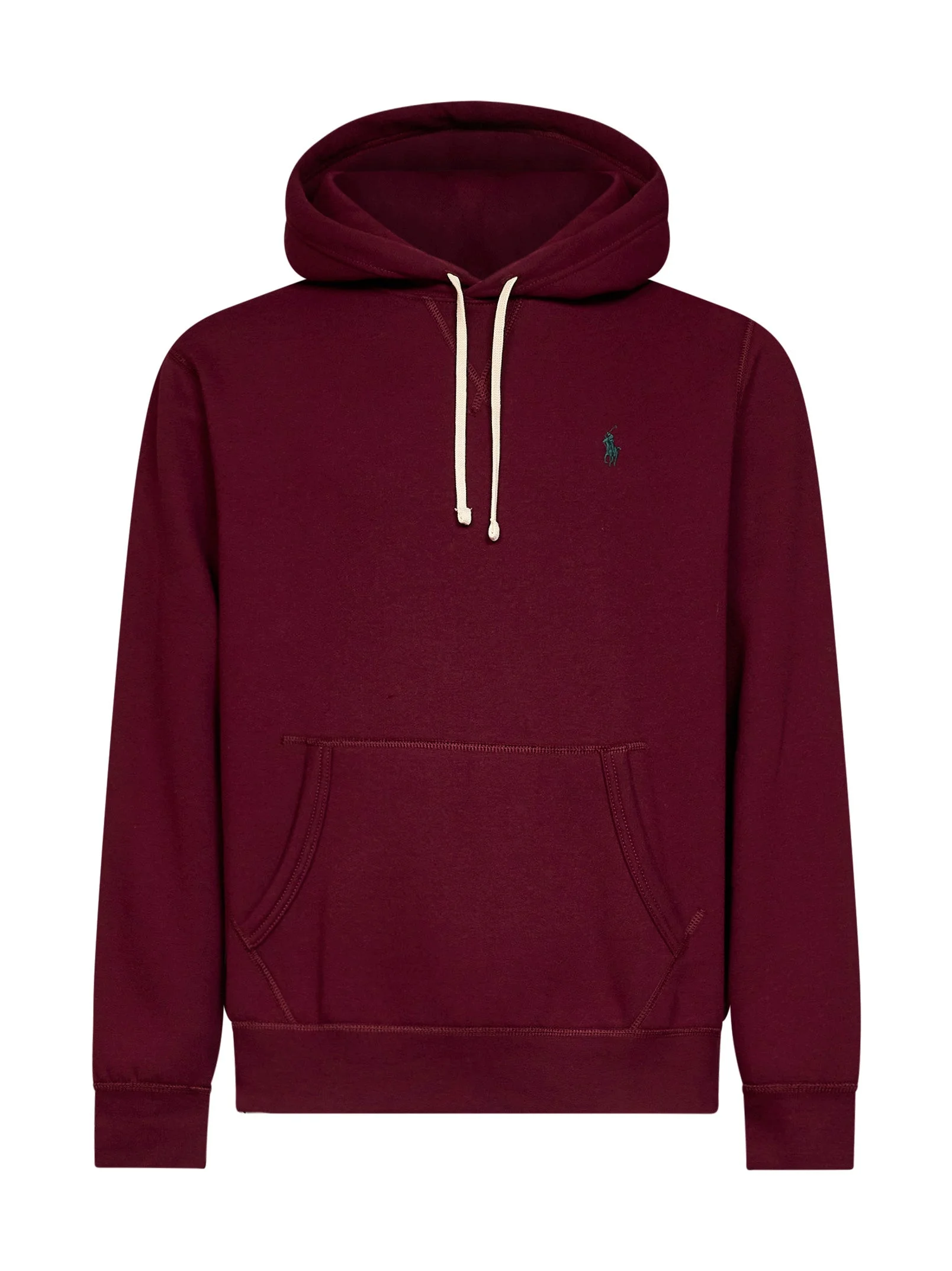 Classic wine cotton blend hoodie - 1