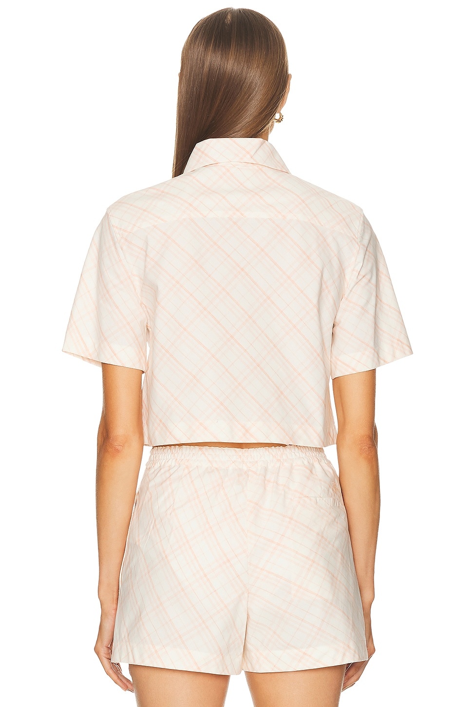 Cropped Button Up Top - 3