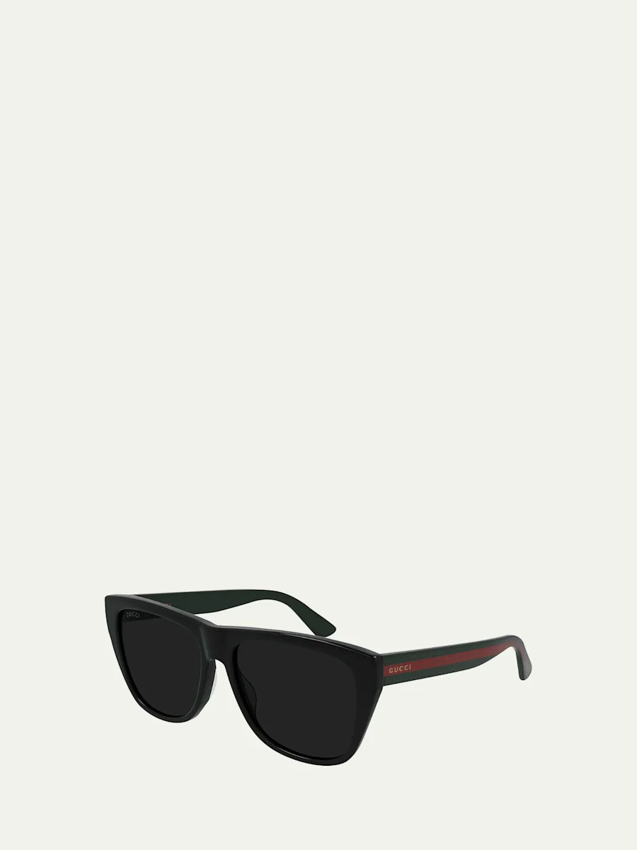 Men's Rounded Web Acetate Sunglasses - 1