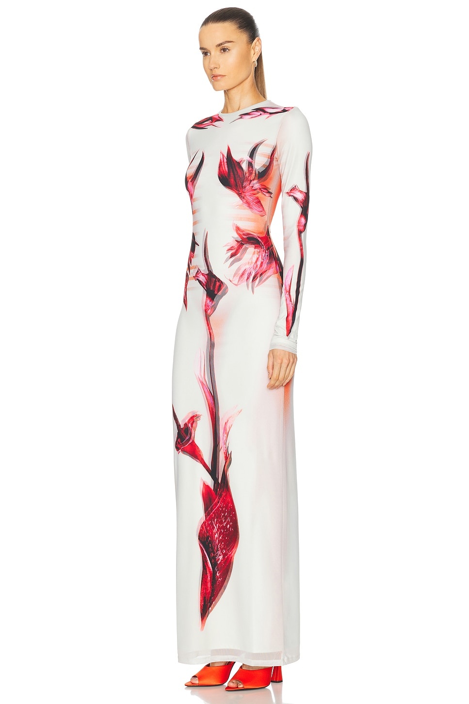Flower Body Morphing Mariniere Long Dress - 3