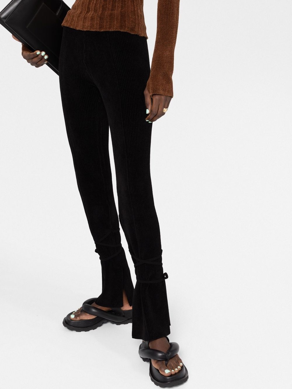 flared-hem trousers - 5