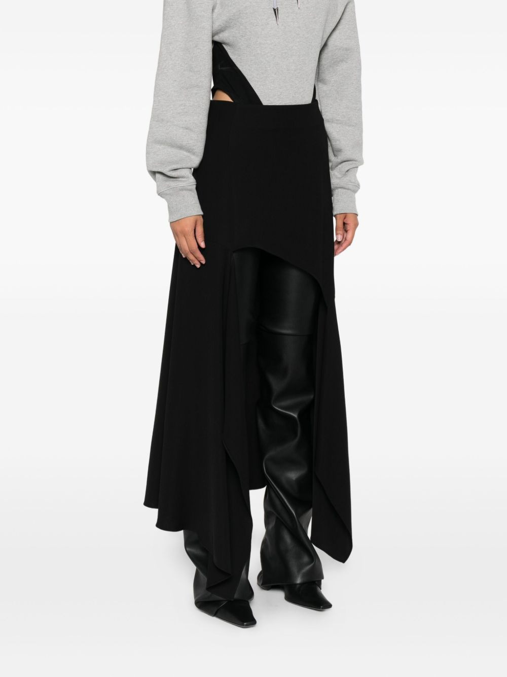 asymmetric high-low skirt - 3
