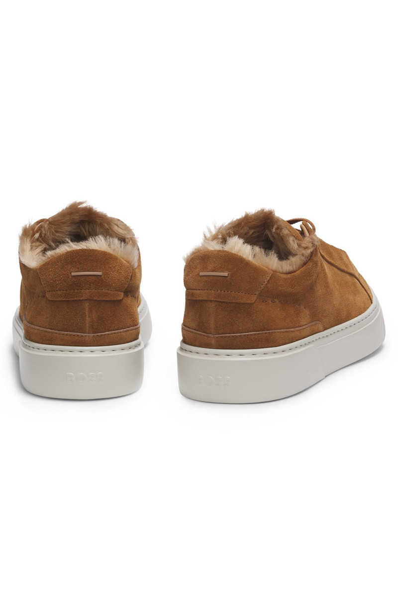 BOSS X STEIFF GARY MOHAIR-LINED TRAINERS IN SUEDE 5