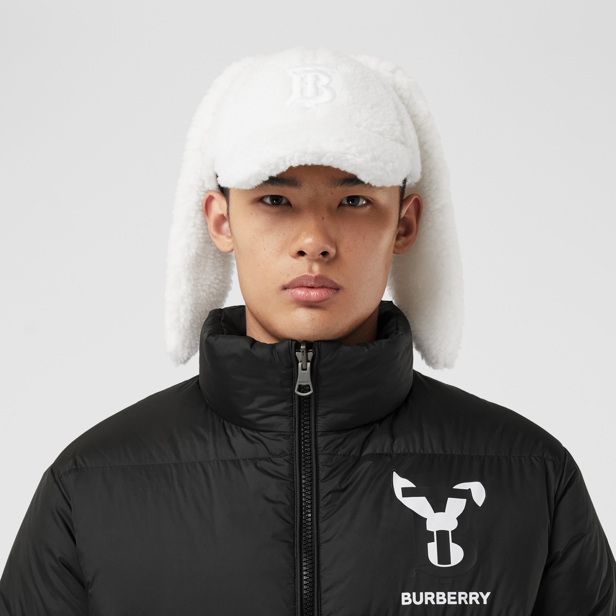 Rabbit Detail Fleece Baseball Cap - 3