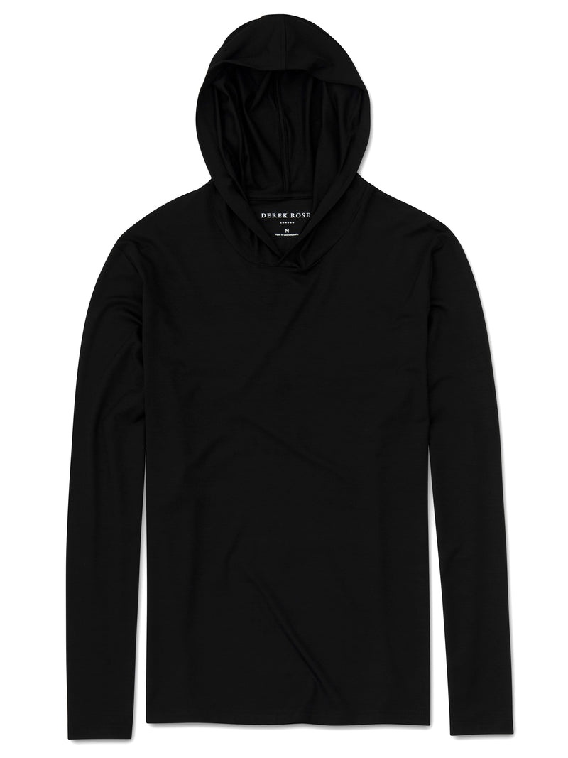 Men's Pullover Hoodie Basel Micro Modal Stretch Black - 1