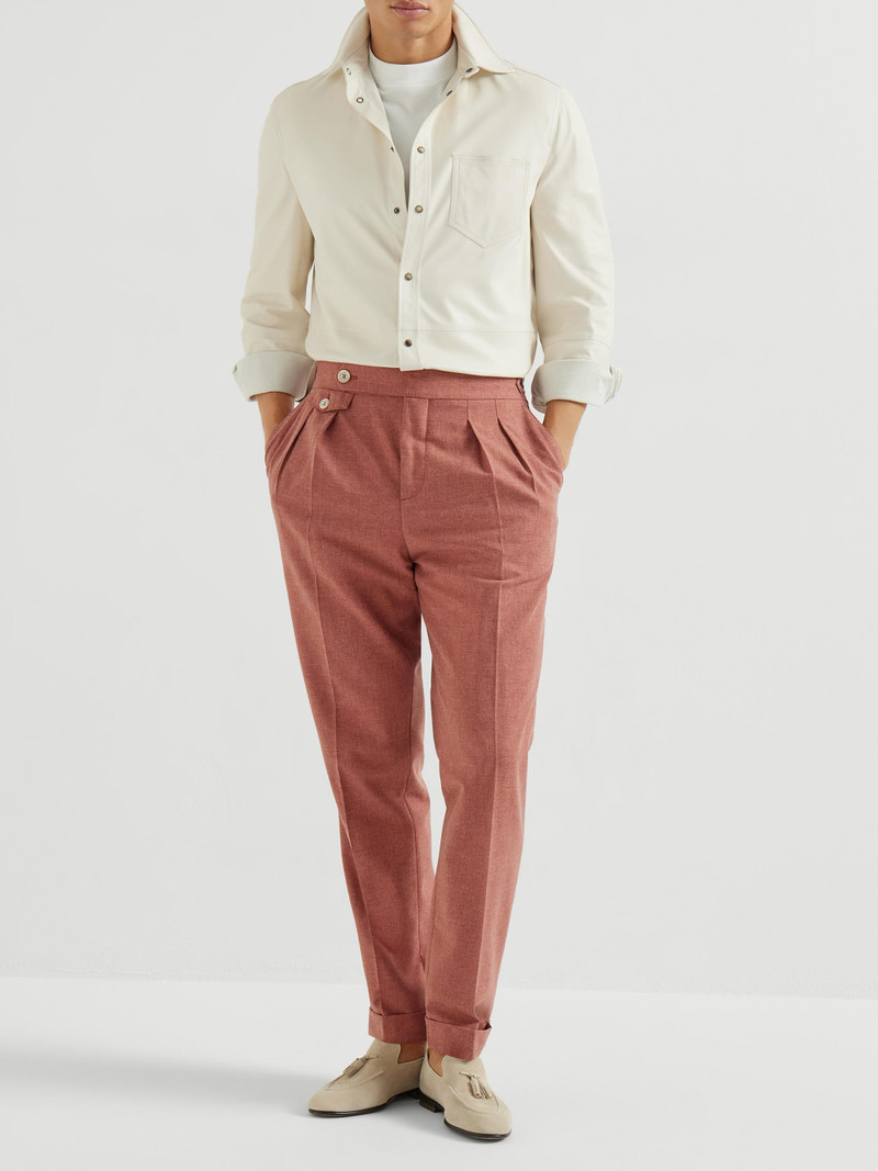 Men's Calfskin Overshirt - Ivory 6