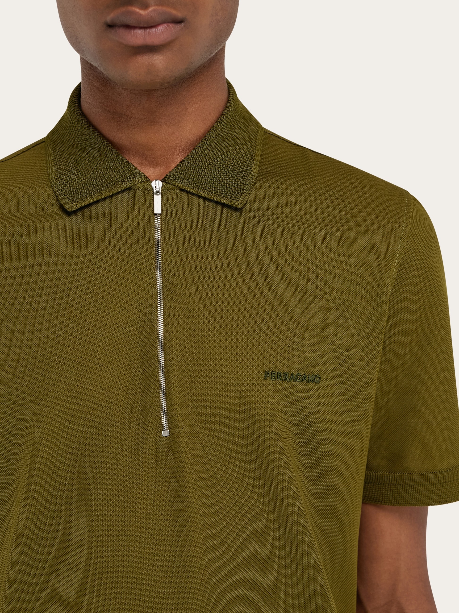 Polo shirt with zip collar - 4