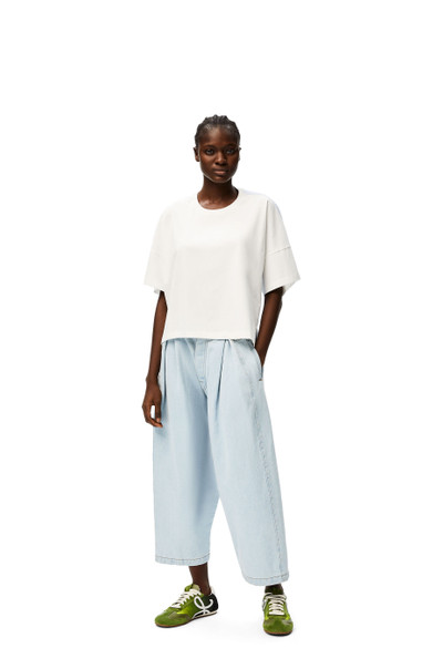 Loewe Anagram embroidered cropped top in cotton outlook