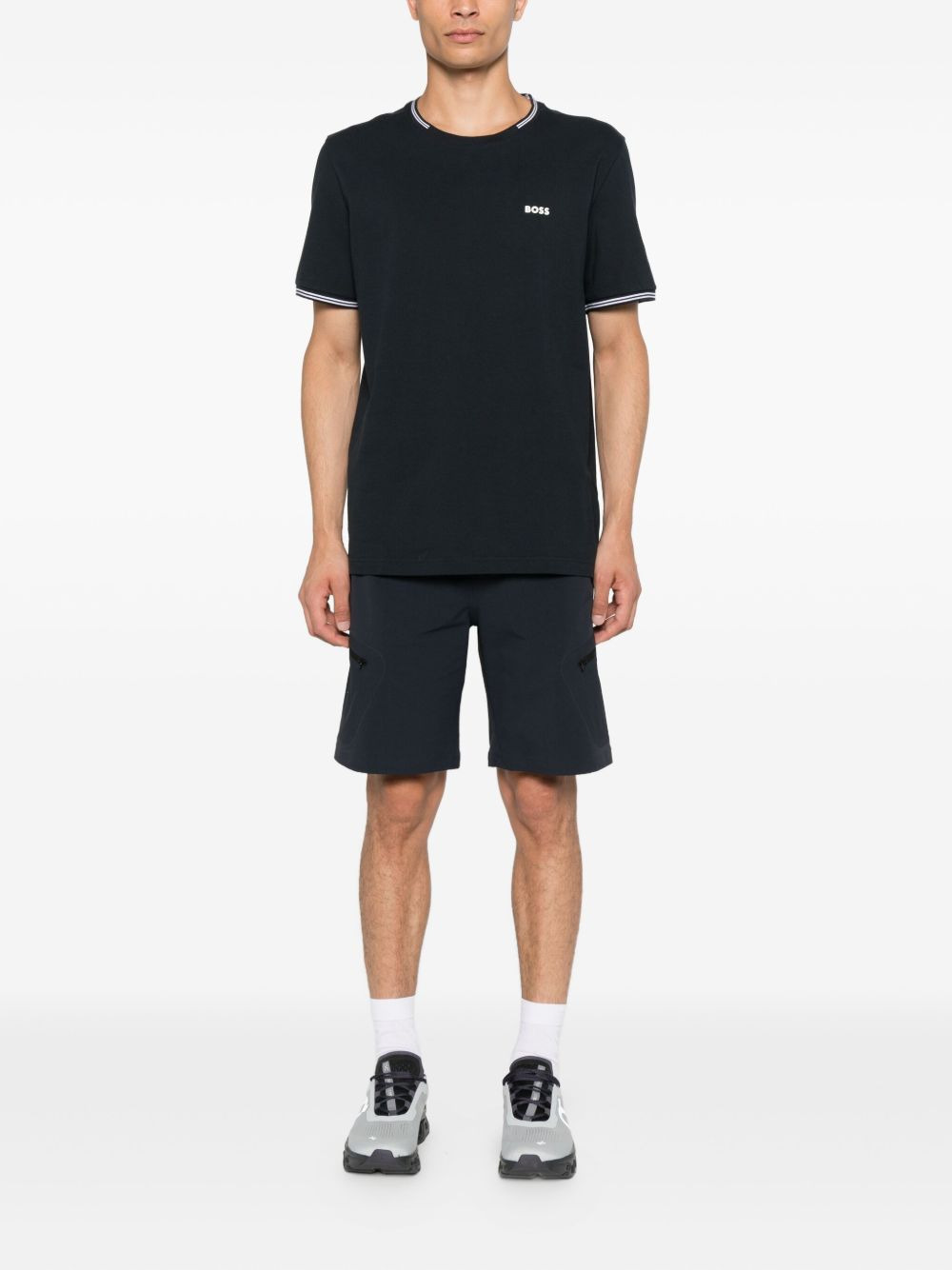 tipped crew-neck T-shirt - 2