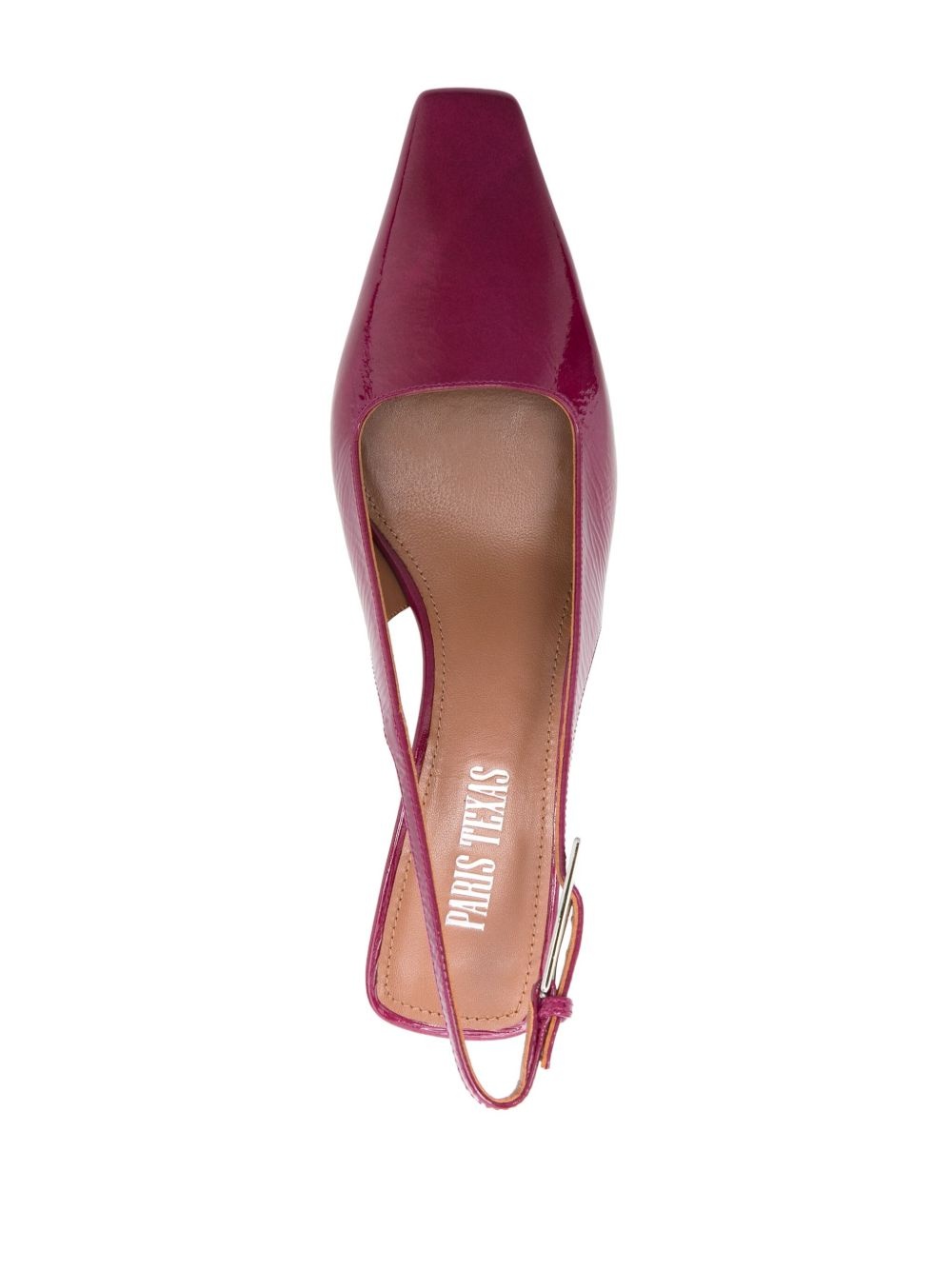 60mm patent slingback pumps - 4
