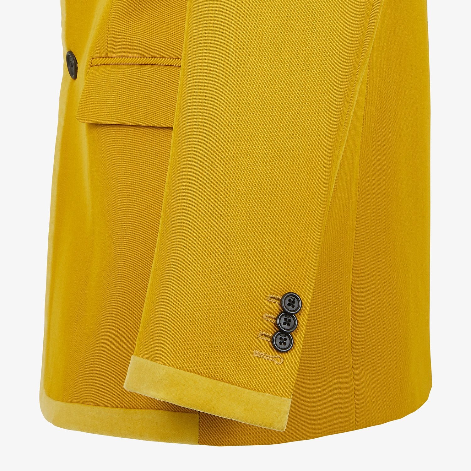 Yellow wool blazer - 4