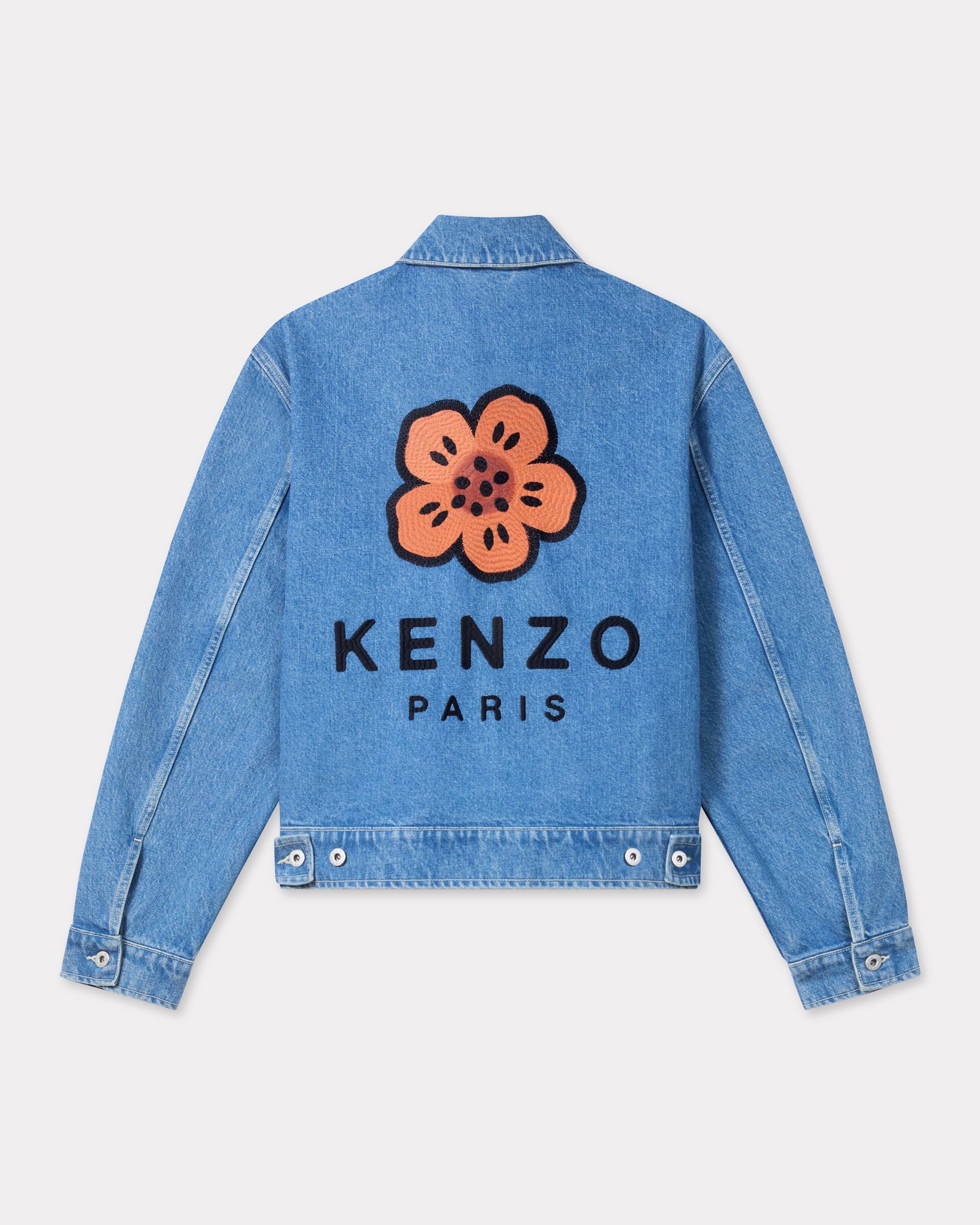 KENZO 'Boke Flower' embroidered trucker Kaihara denim jacket