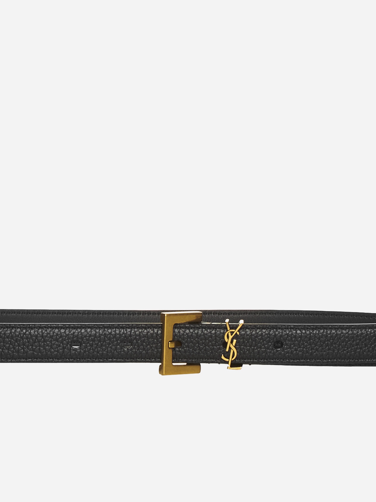 YSL logo leather belt - 2