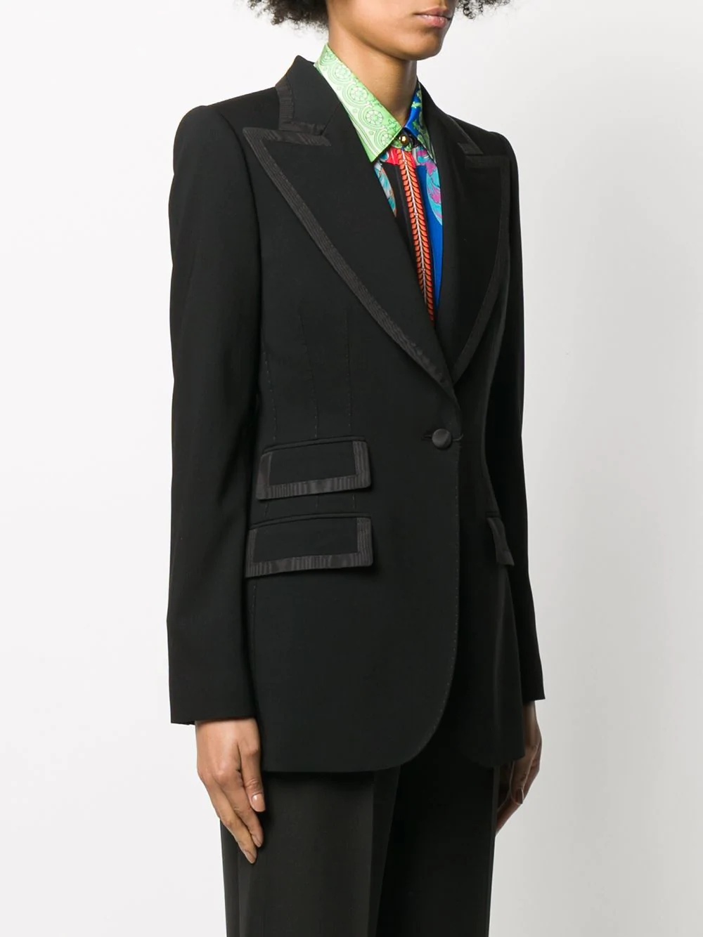 peak lapel blazer jacket - 3