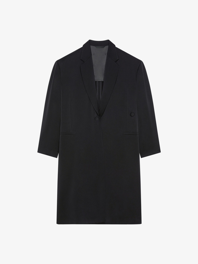 COAT IN CREPE AND SATIN 1