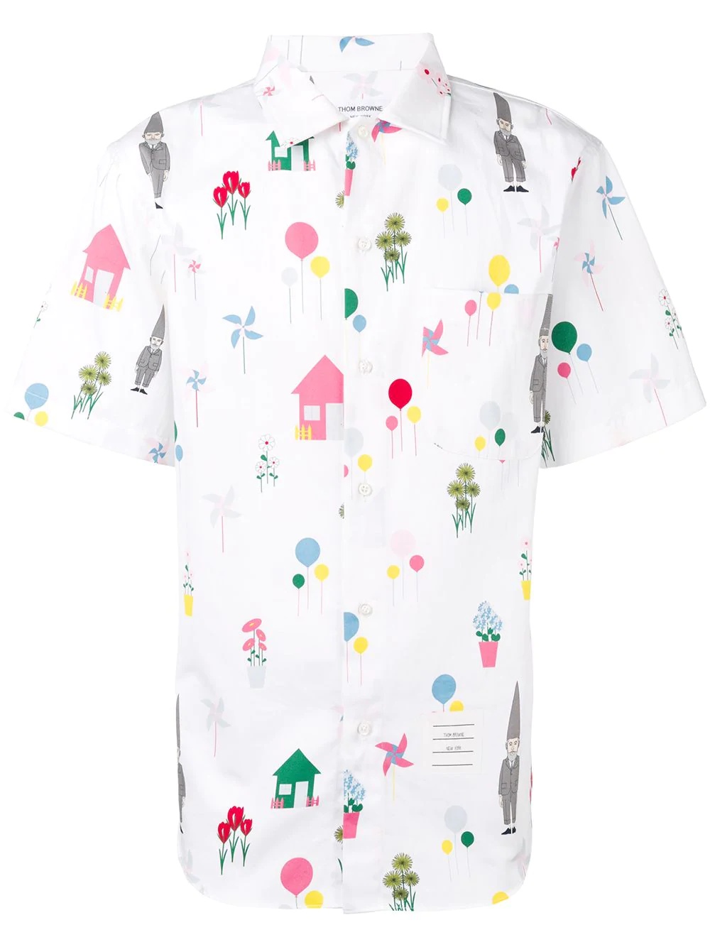 Gnome Print Polo Collar Shirt - 1