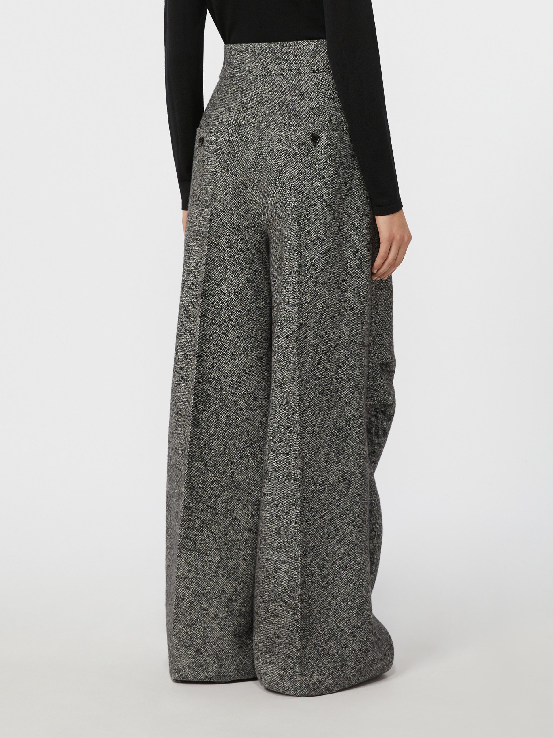SIMONE Wool and silk tweed trousers - 4