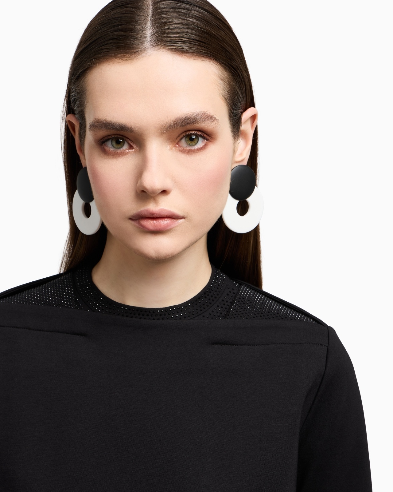 INTERLOCK JERSEY SWEATSHIRT WITH MICRO-STUD INSERTS - 5
