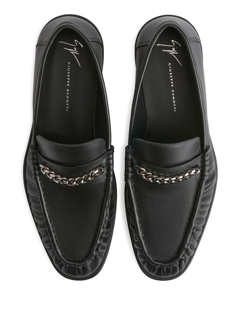 Weeston chain leather loafers 4