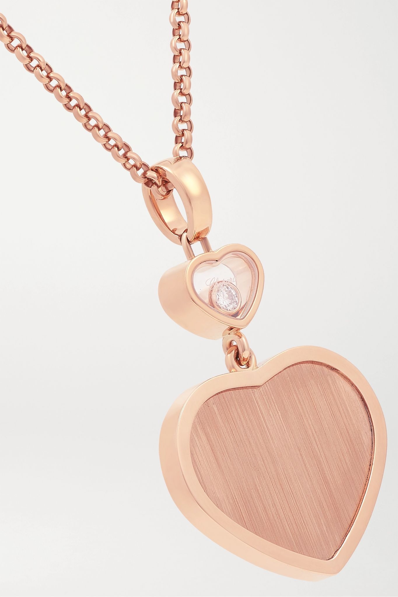 + 007 Happy Hearts Golden Hearts 18-karat rose gold diamond necklace - 4