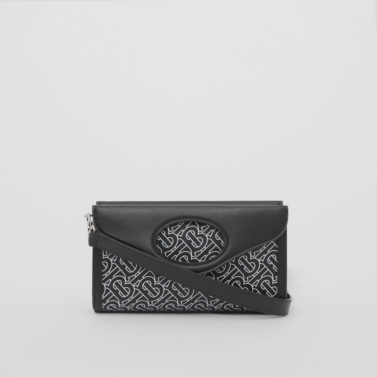 Monogram Print Leather Foldover Pocket Bag - 8