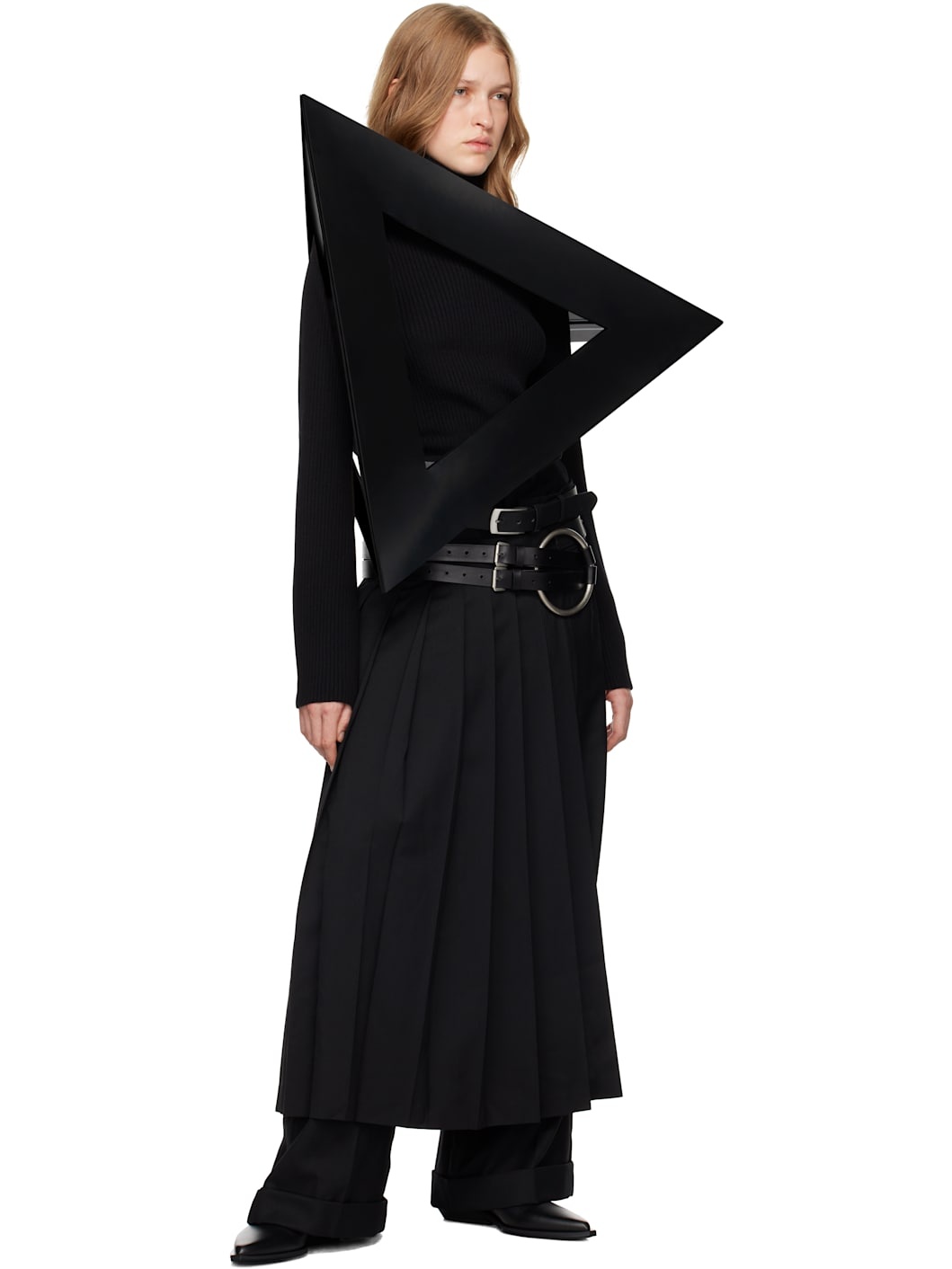 Black Enamel Triangle Top - 4