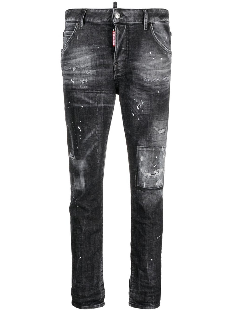 low-rise distressed skinny jeans 1