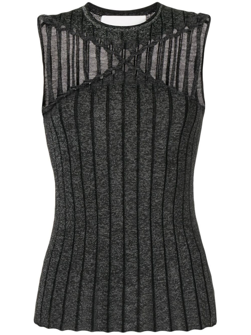braided-detail knit top 1