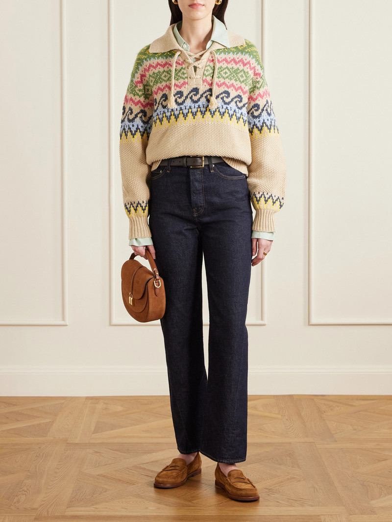 Polo Ralph Lauren Jacquard-knit Cotton-blend Polo Sweater outlook