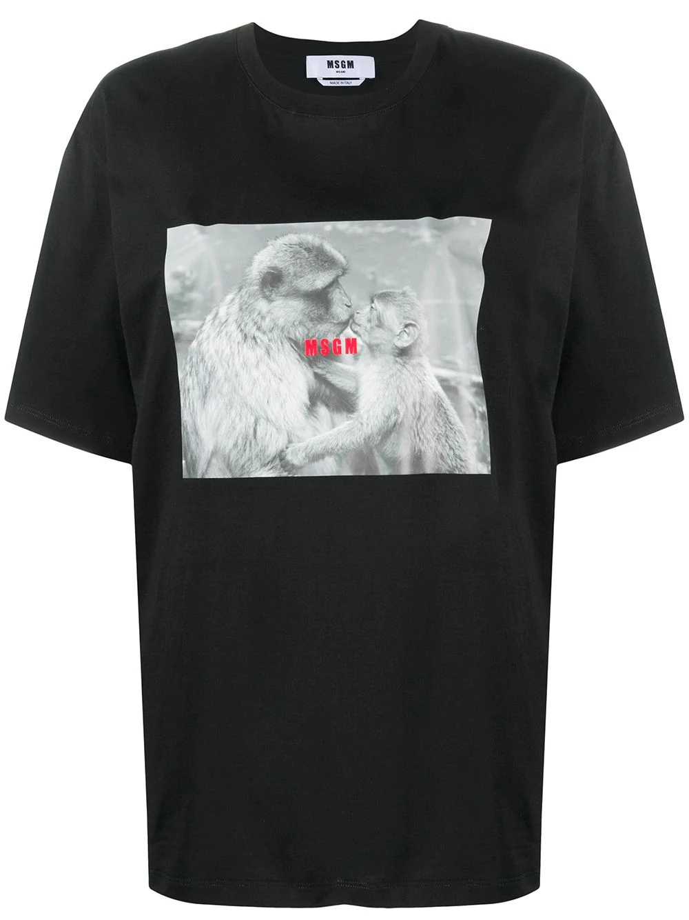 monkey print T-shirt - 1