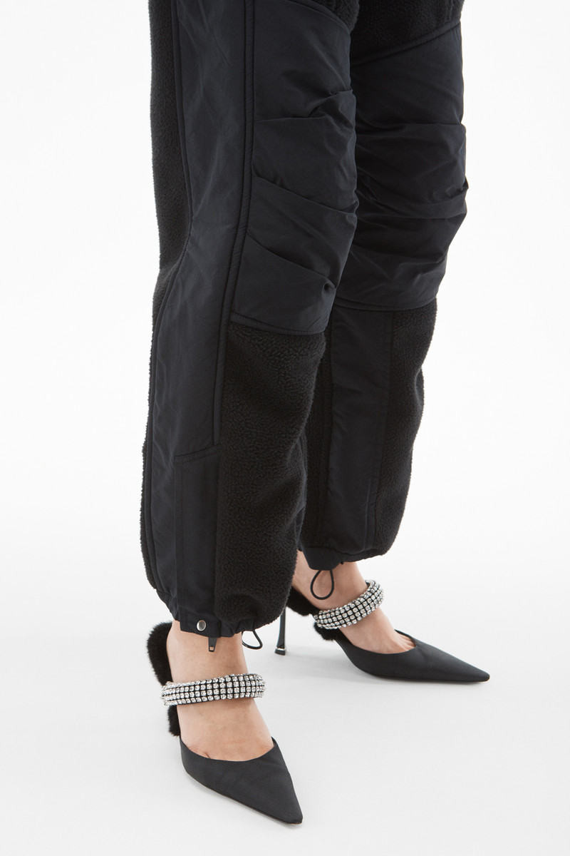 JOGGER PANT IN TEDDY FLEECE AND NYLON 3