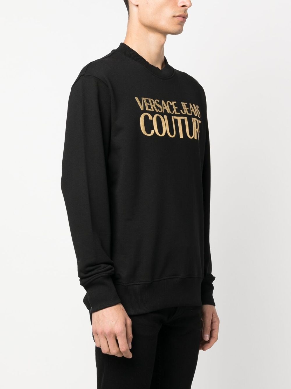 logo-print cotton sweatshirt - 3