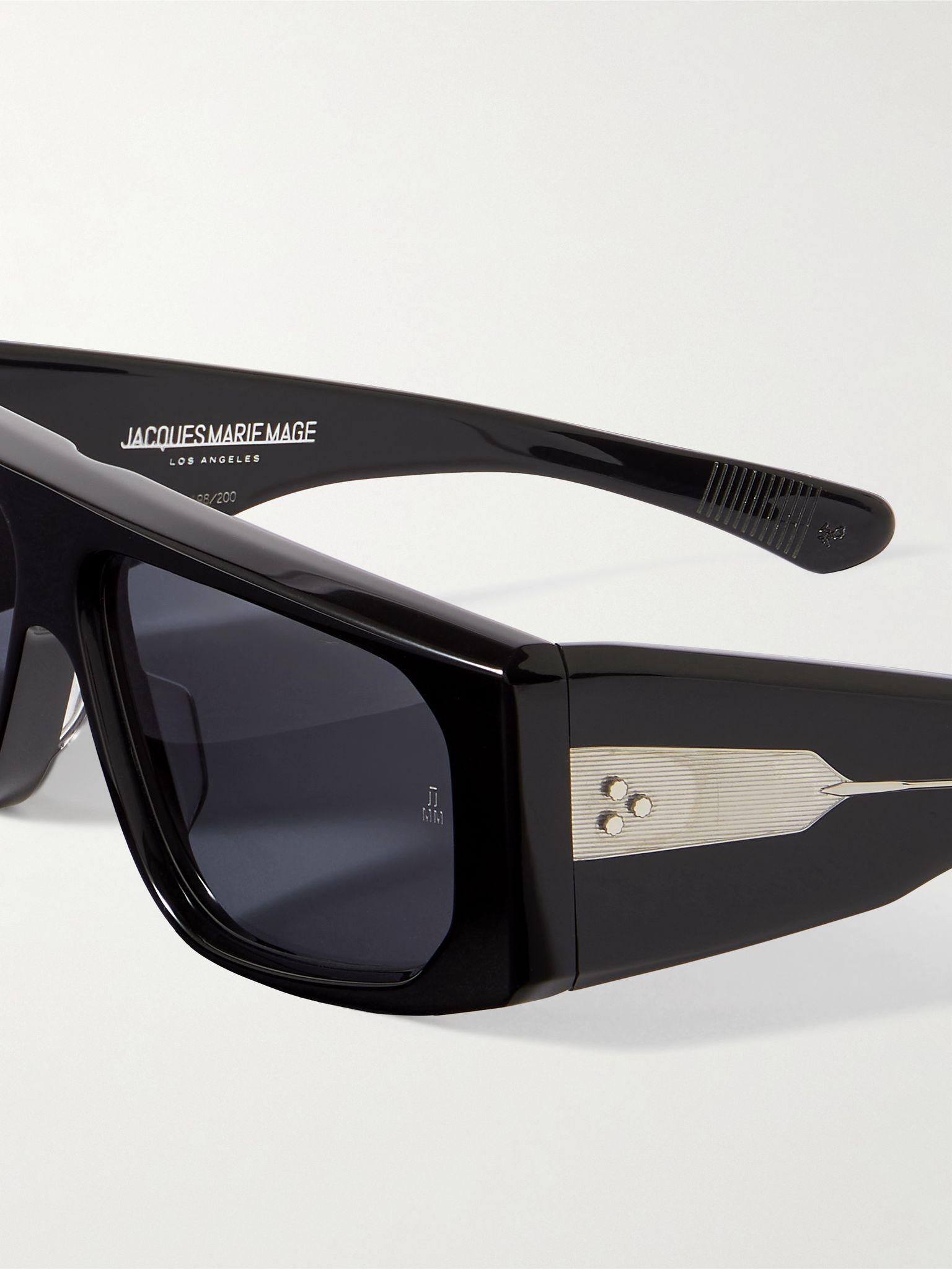 Cliff Square-Frame Acetate and Silver-Tone Sunglasses Black - 3