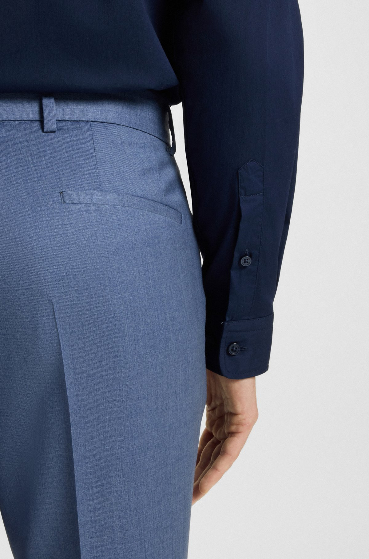 EXTRA-SLIM-FIT PANTS IN VIRGIN-WOOL SERGE - 5