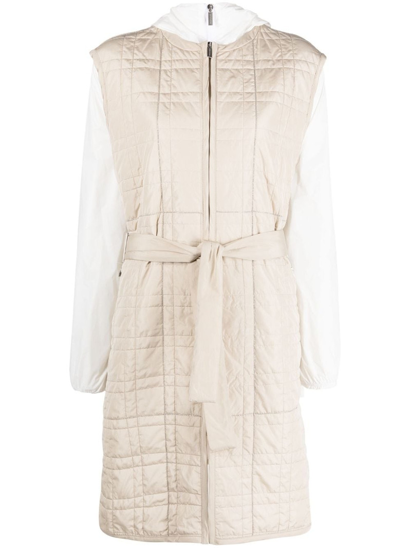 two-tone hooded coat 1
