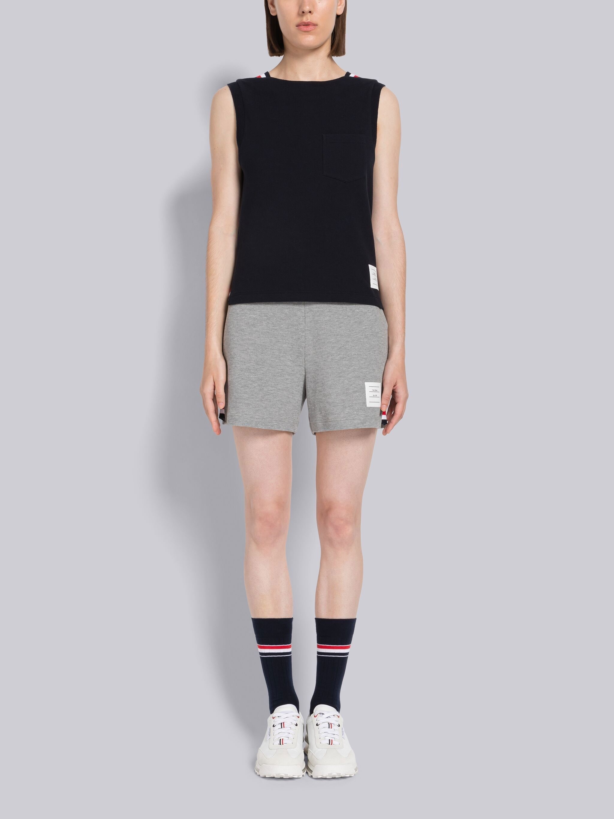 Pique Stripe Rib Gusset Short - 4