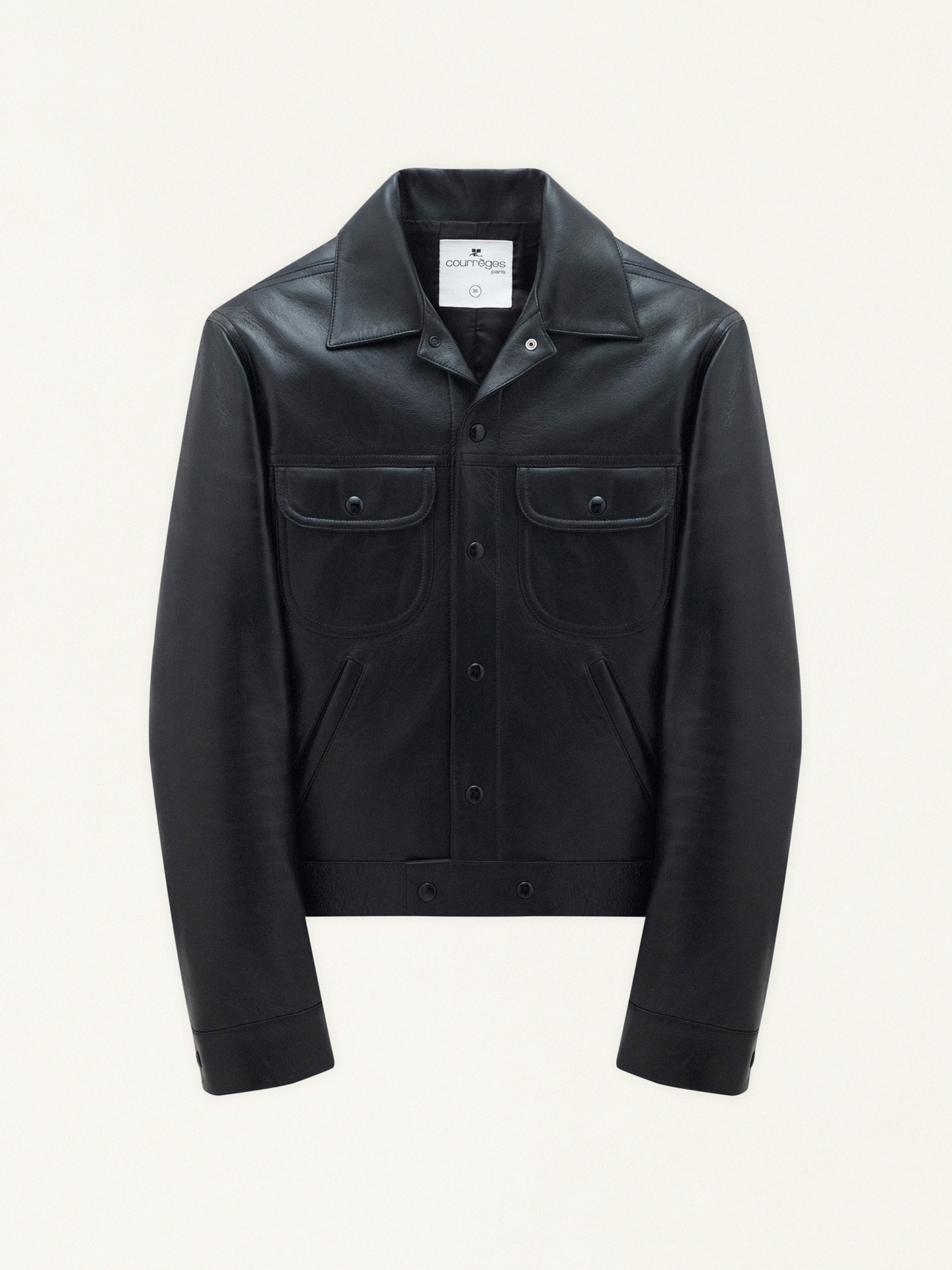 BLOUSON TRUCKER EN CUIR - 1