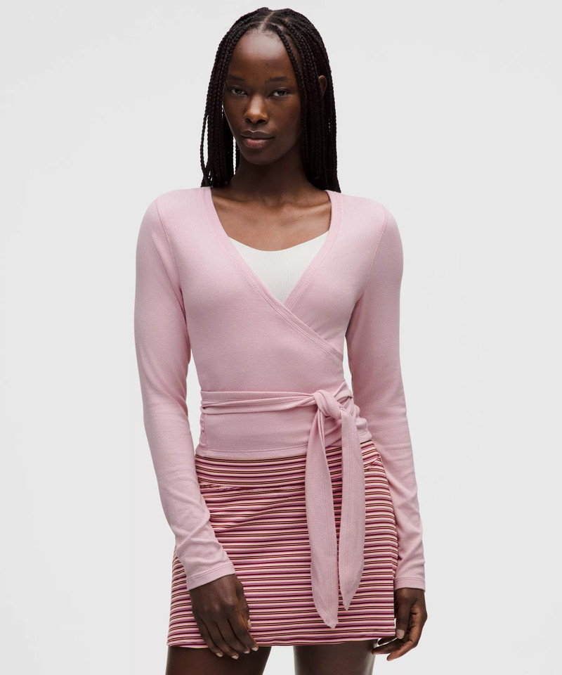 Front-to-Back Wrap-Waist Long-Sleeve Shirt 1