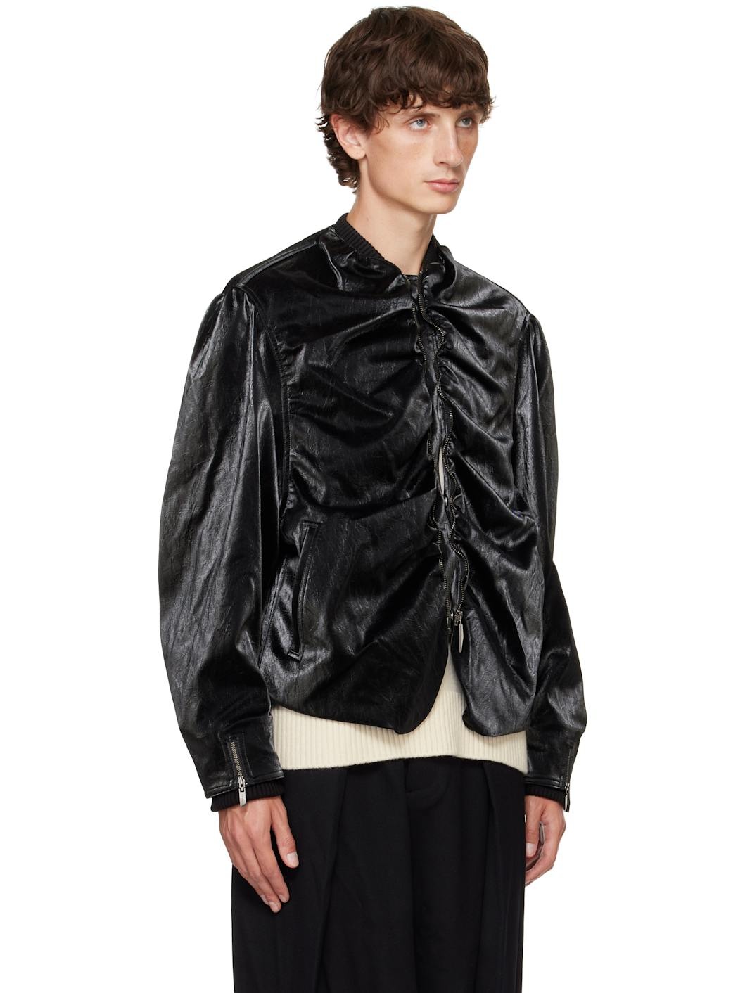 Black Product. 21 Faux-Leather Jacket - 2