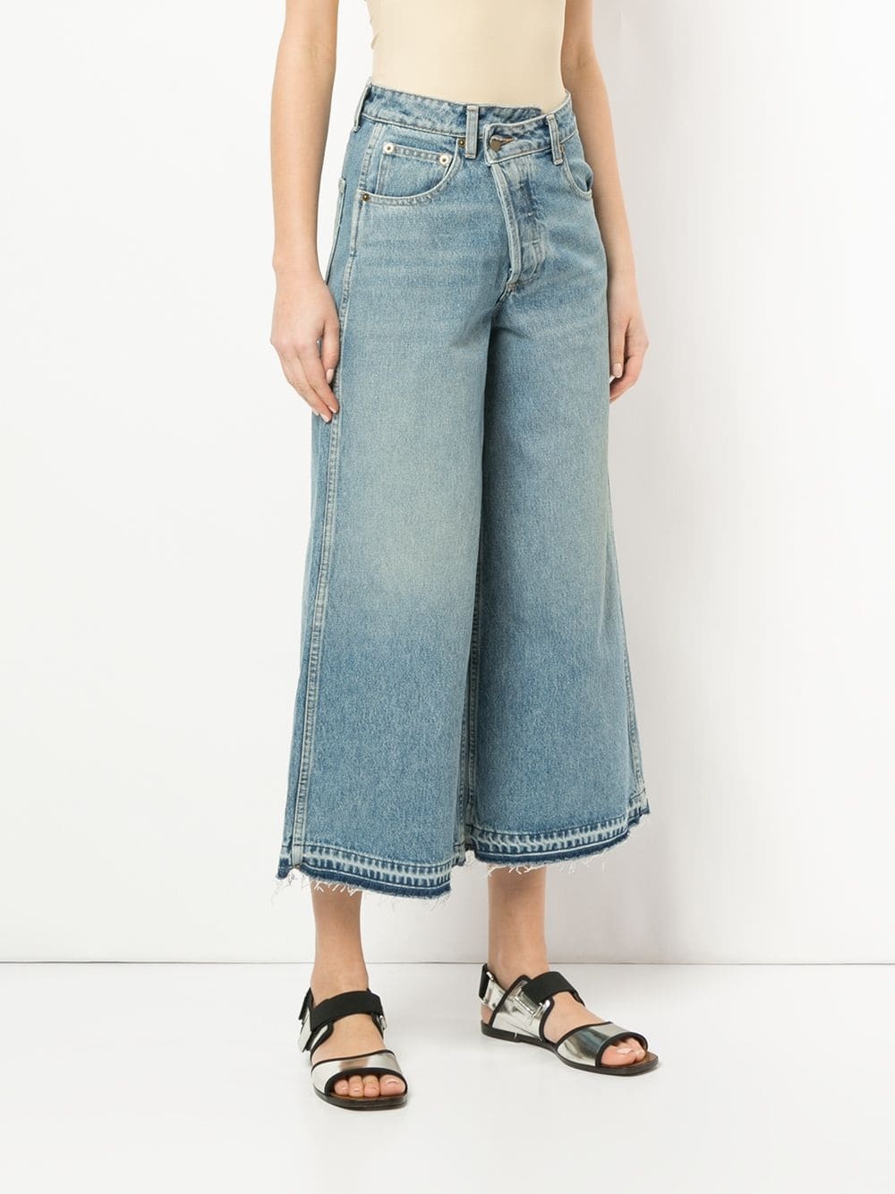 wide-leg cropped jeans - 3