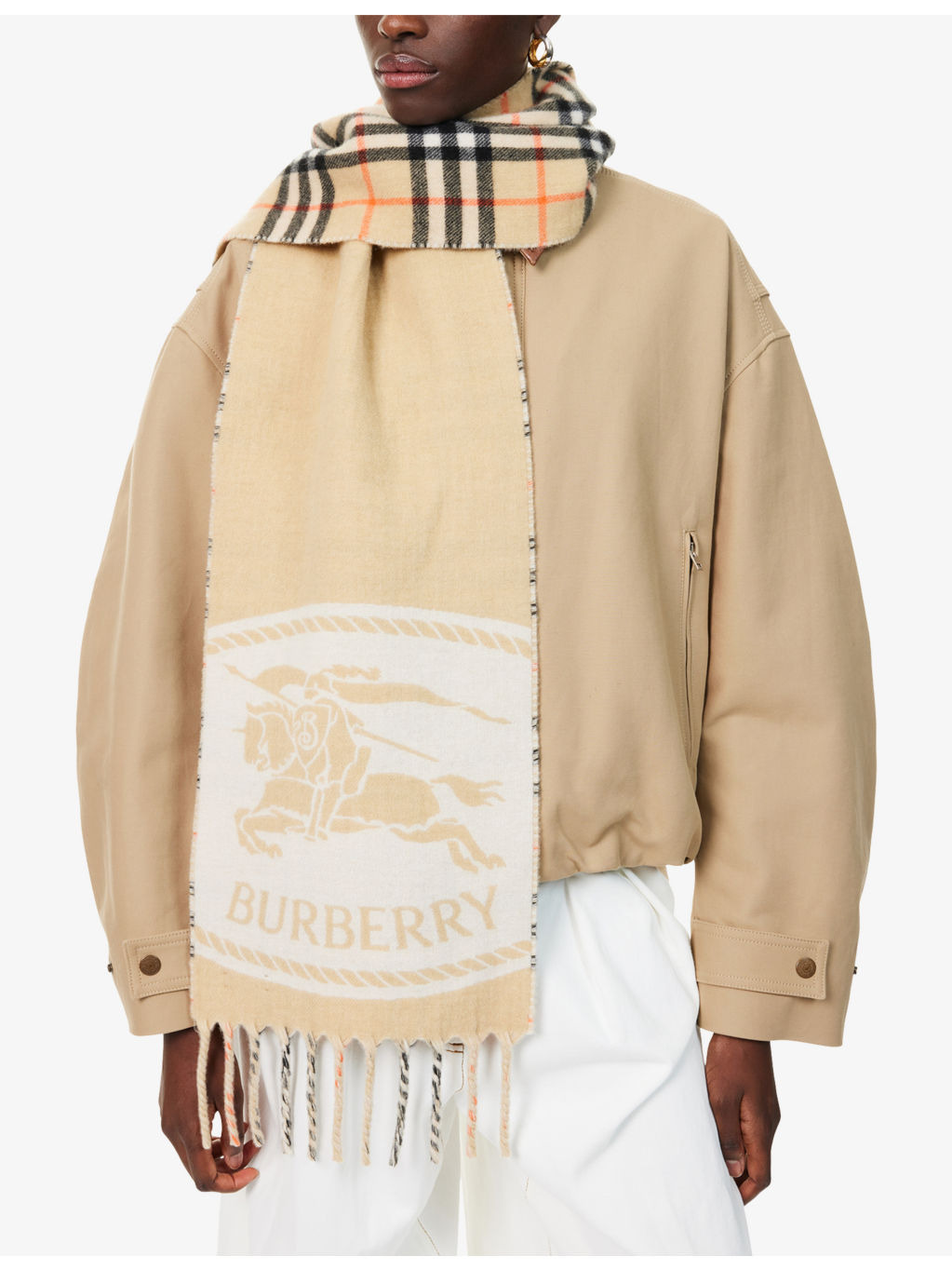 Knight Logo Cashmere Scarf - 2