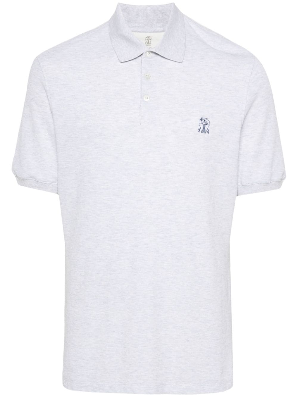 logo-print polo shirt - 1