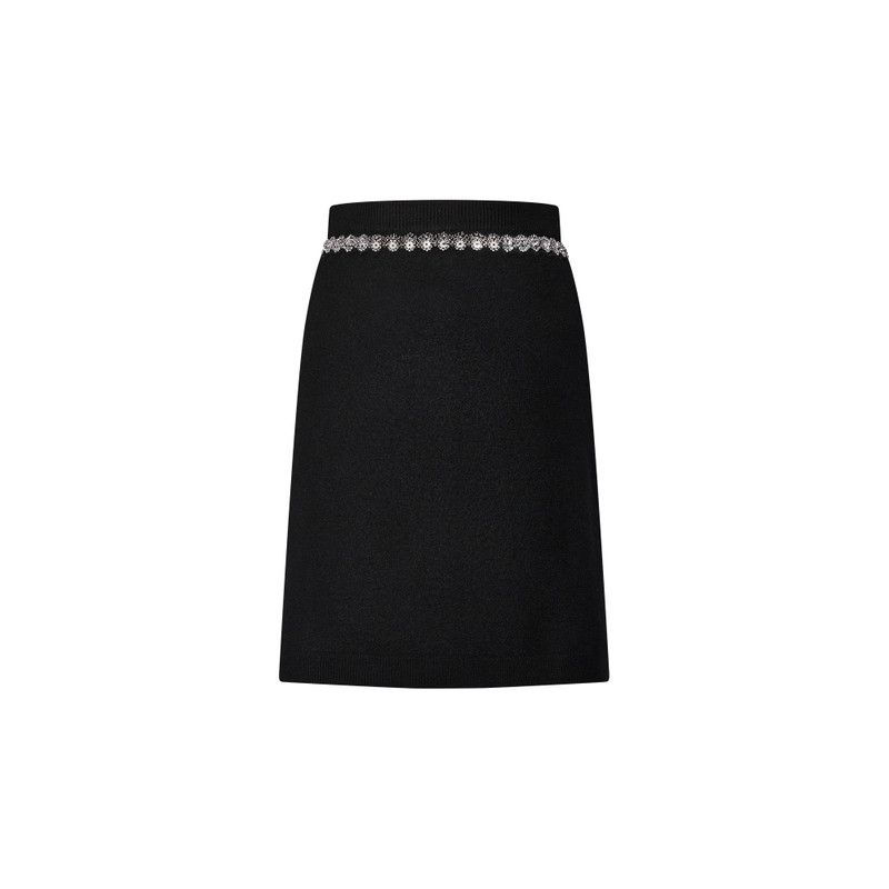Jewel Button Knit Skirt 3