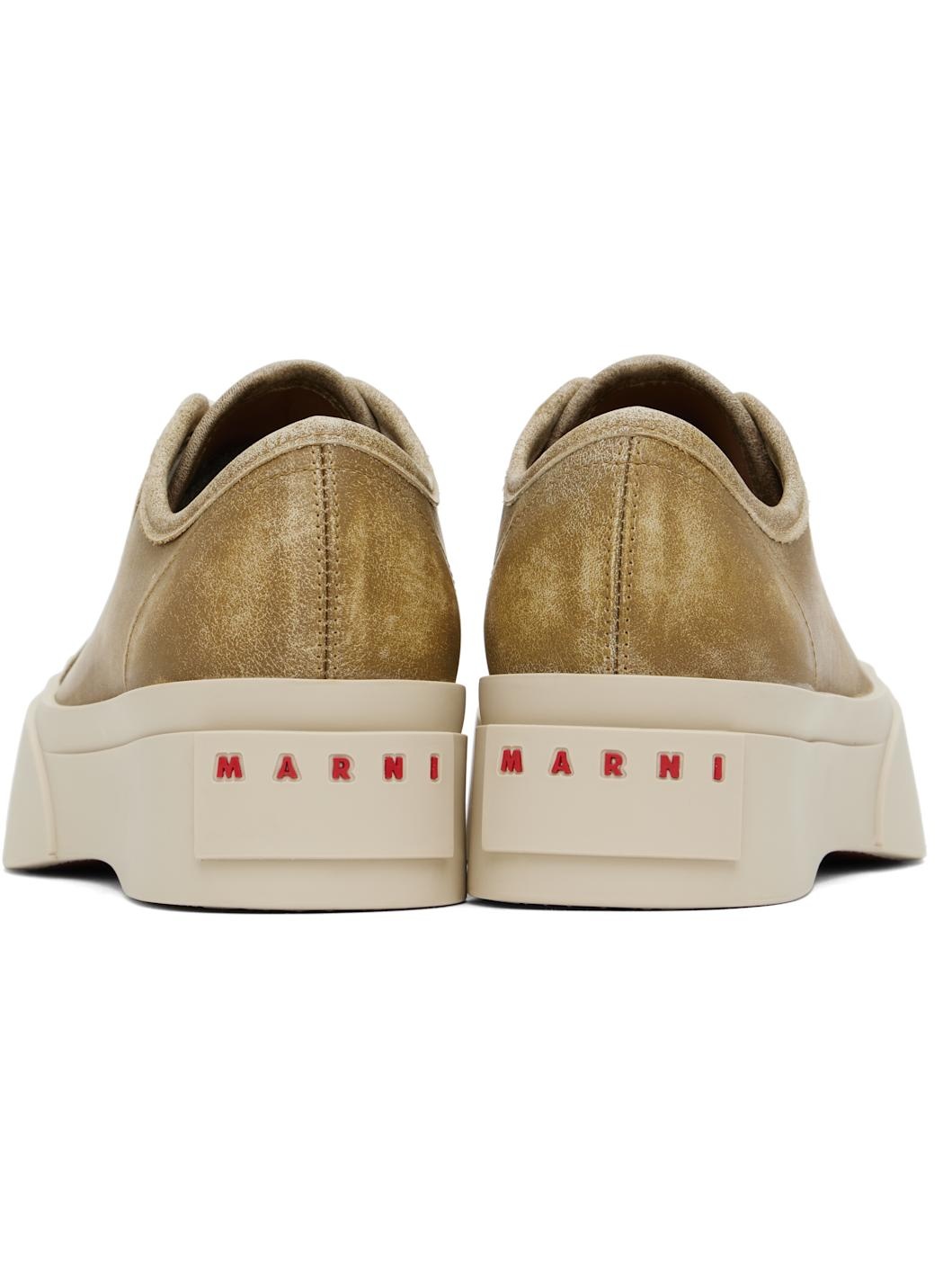 Tan Pablo Low-Top Lace-Up Sneakers - 2