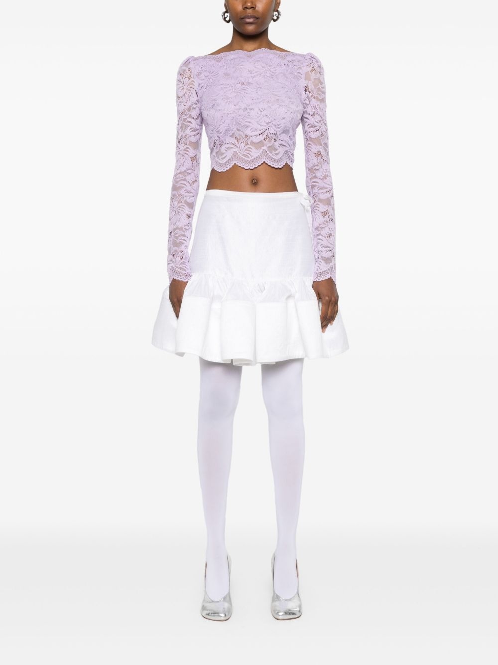 lace crop top - 2