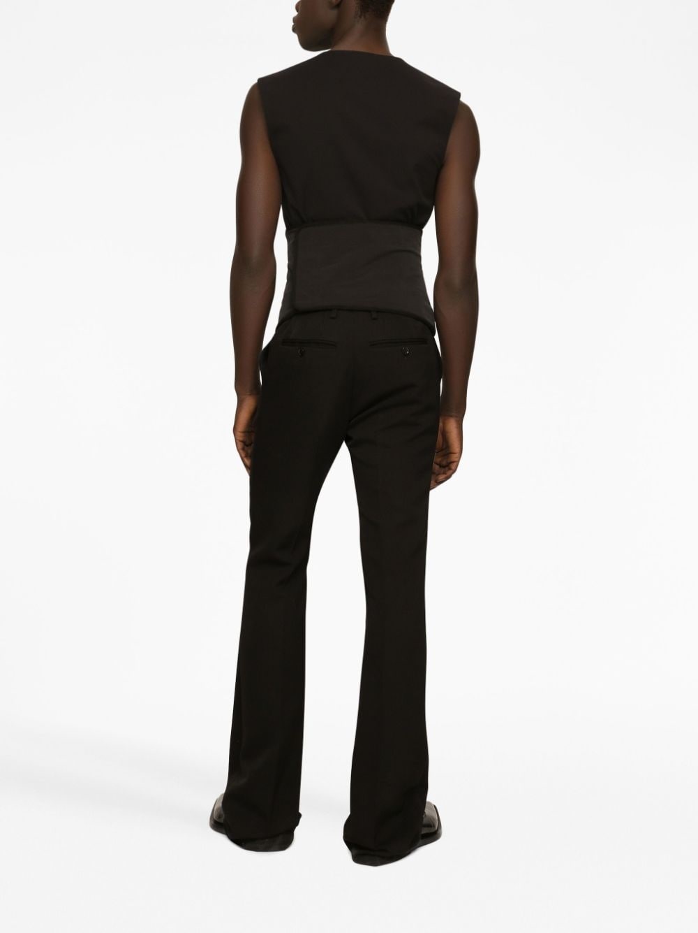 logo-patch corset-style belt - 4