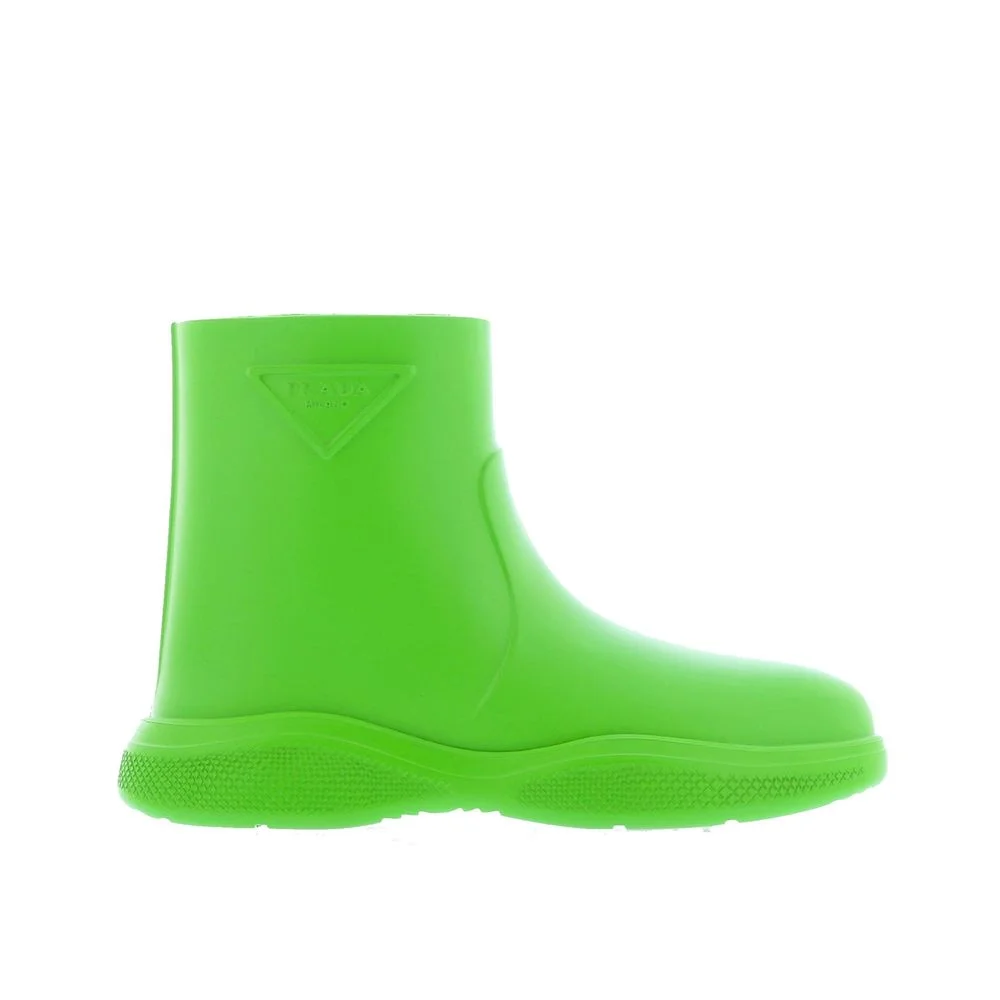 Prada Rubber Rain Boot — Green - 1