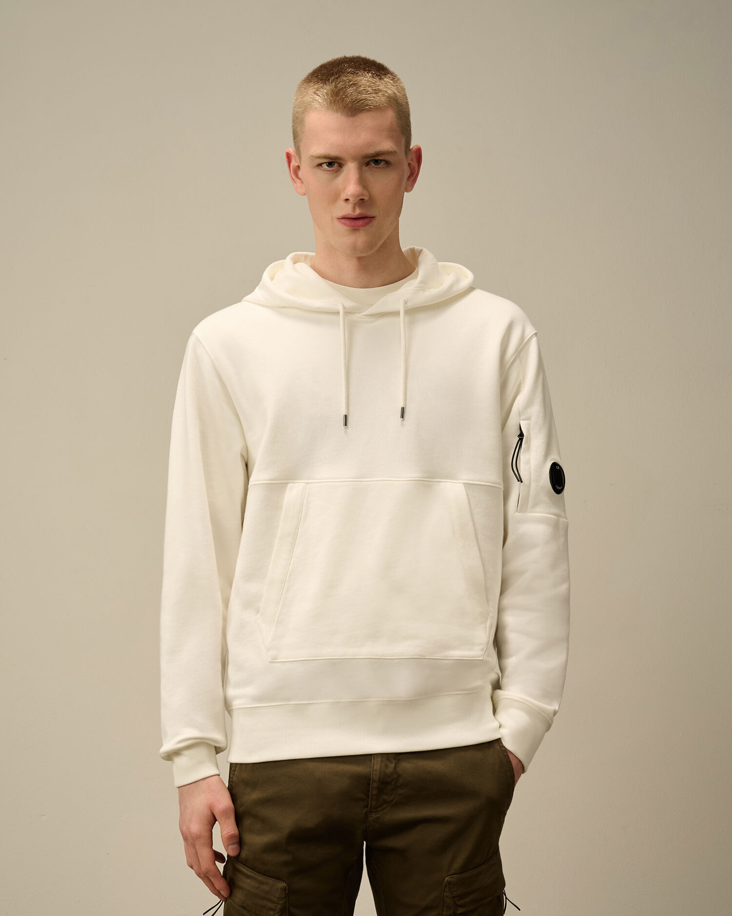 Diagonal Raised Fleece Hooded Sweatshirt - 3